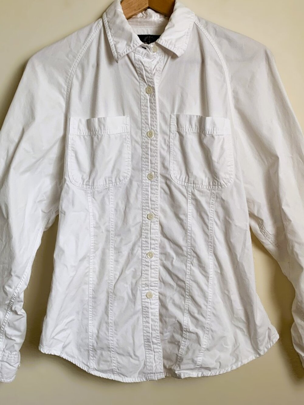 Women's Vintage Dockers White 100% Cotton Button-Down Shirt Size S